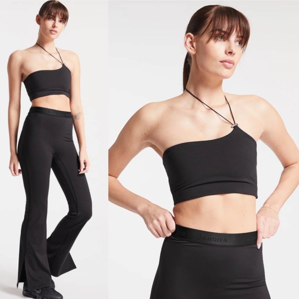 NWT Bandier Jacaranda Set: Sport Logo Slit Legging + Asymmetric Toggle Bra